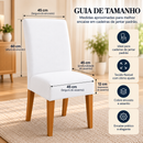 Capa De Cadeira Jantar Branco Spandex