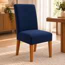 Capa De Cadeira Jantar Azul Marinho Spandex