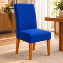 Capa De Cadeira Jantar Azul Royal Spandex