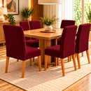 Capa De Cadeira Jantar Vinho Spandex